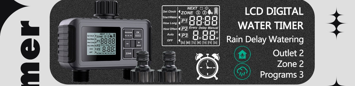 Adjustable Drippers Micro Drip Watering Kits - MUCIAKIE DIY Drip Irrigation System for Automatic Watering Garden Hose (50M-5M)