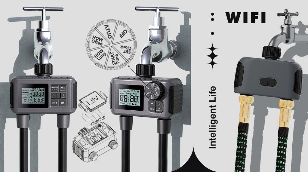 Adjustable Drippers Micro Drip Watering Kits - MUCIAKIE DIY Drip Irrigation System for Automatic Watering Garden Hose (50M-5M)